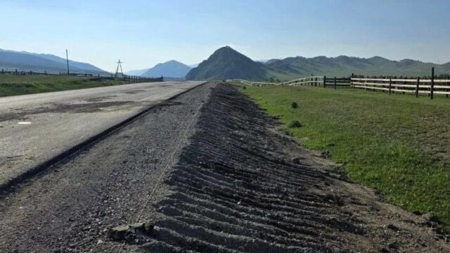 Завершение ремонта автодороги на границе с Казахстаном в Республике Алтай