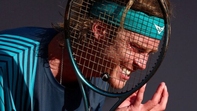 Андрей Рублев выругался во время матча на турнире ATP-250 в Алматы
